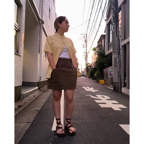 [USED] Yellow チャイナシャツ