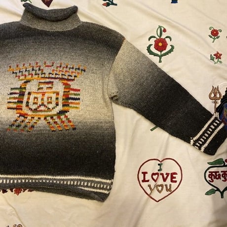 [USED] 南米 HAND MADE ざっくりニット 