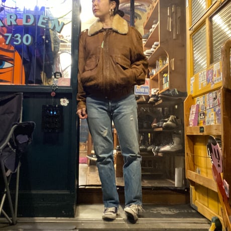 [USED] レザー ボアJKT