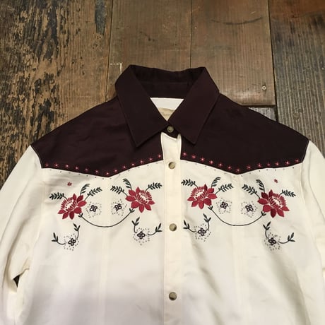 [USED] FLOWER刺繍 ウエスタンシャツ