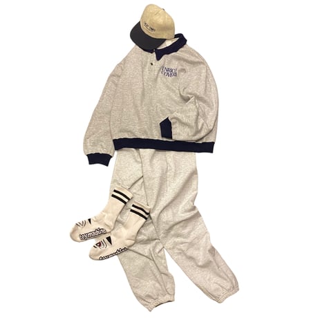 [USED]  GRAY×NAVY 襟付きSWEAT