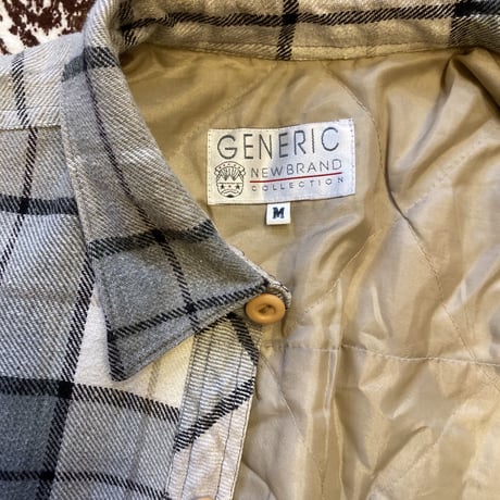 [USED] 淡いGREYチェックのキルトネル