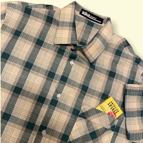 [USED] Euro Green Check S/Sシャツ