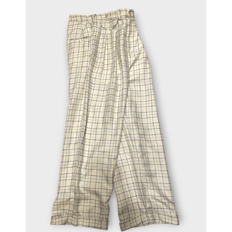 [USED] Ralph Lauren  SILKチェックタックパンツ