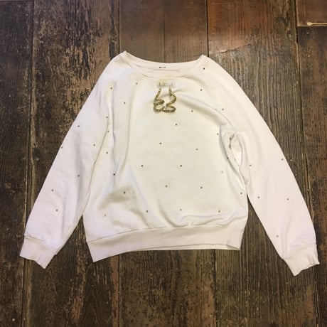 [USED] キラキラパーツのホワイトスエット