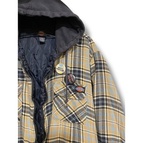 [USED] Dickies 綿入りフードネル NAVY/BGE
