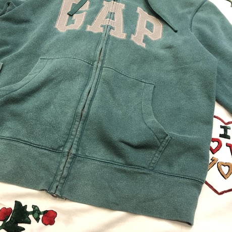 [USED] GAP LOGO ZIP PARKA！