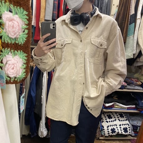 [USED] Eddie Bauer Sorid ネルシャツ