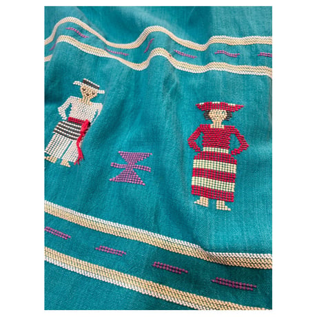 [USED] ミントグリーン刺繍ワンピース