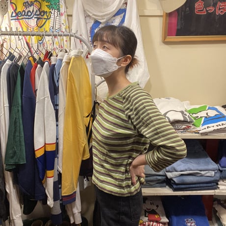 [USED]ボーダー 七分袖ロンtee