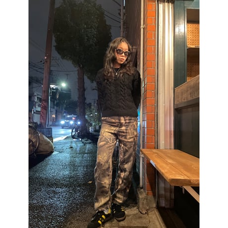 [USED] BLACK コンパクトなケーブルKNIT
