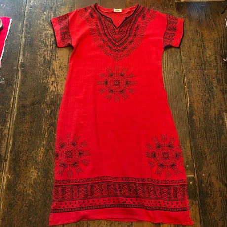 [USED] インド綿ワンピース