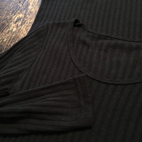 [USED]  BLACK リブ ニットワンピ