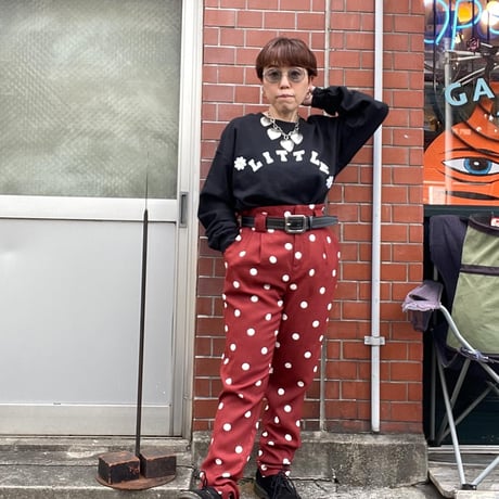 [USED] ドット柄　TUCK PANTS 🤎