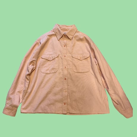 [USED] パステルPINK 💕コーデュロイシャツ
