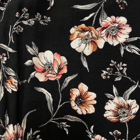 [USED] オフショルダー花柄 💐オールインワン🖤