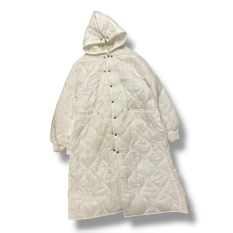 USED] 珍品! 80's US ARMY WHITE キルティング ライナーコート |