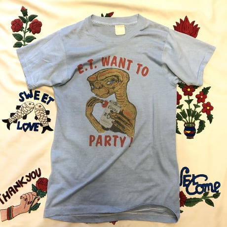 [USED] E.T. WANT TO PARTY♡ VINTAGE  Tee