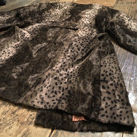 [USED] レオパード柄 fakefur short sleeve JKT