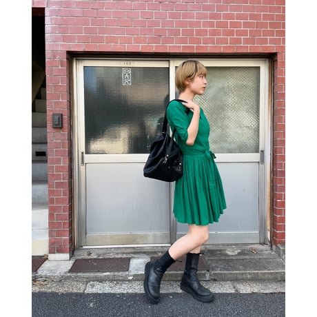 [USED] 厚底 ブラック サイドゴアブーツ