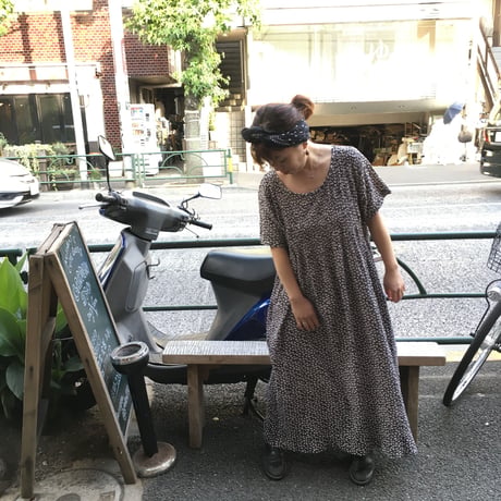 [USED] 小花柄 インド綿 ロングワンピース