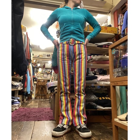 [USED]カラフルストライプパンツ