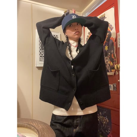 [USED] "agnes b." コットンニットカーディガン