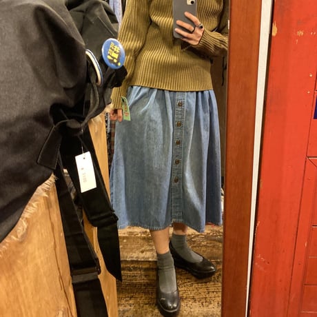 [USED] フロントボタンデニムSKIRT♡