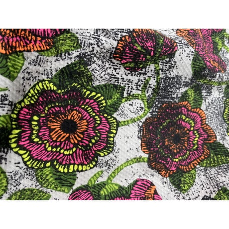 [USED] ショート丈花柄 TOPS