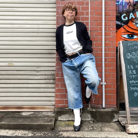 [USED] ショート丈Cottonリブニットカーディガン