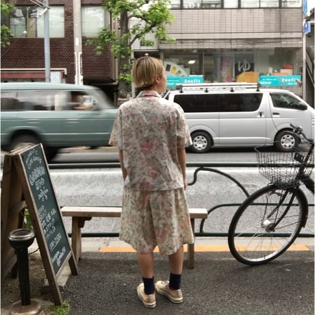 [USED] 花柄 麻SET UP