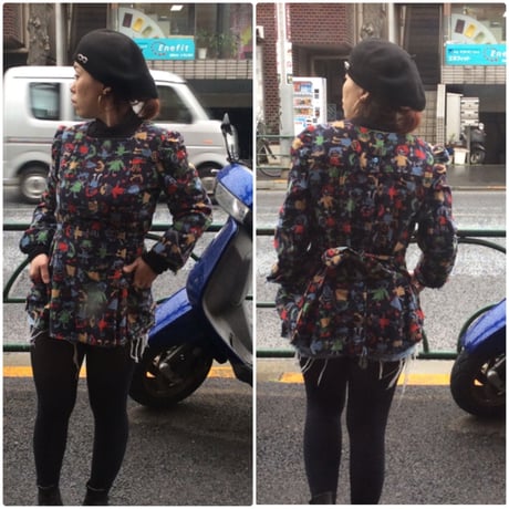 [USED] 落書きプリント TOPS
