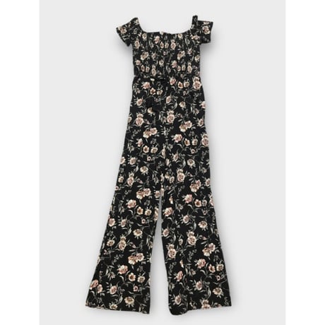 [USED] オフショルダー花柄 💐オールインワン🖤