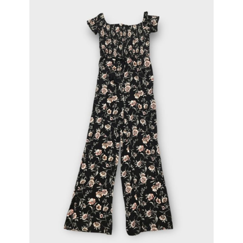 花柄オールインワン緑 ZARA ザラ 花柄オールインワン サロペット グリーン USA XS
