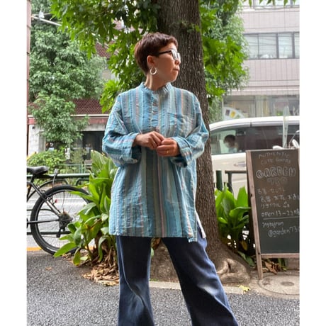 [USED] インド綿  P/O SHIRTS