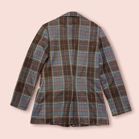 [USED] VINTAGE CHECK POLY JACKET！
