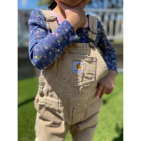 [USED] -KIDS- carhartt over all  BEIGE