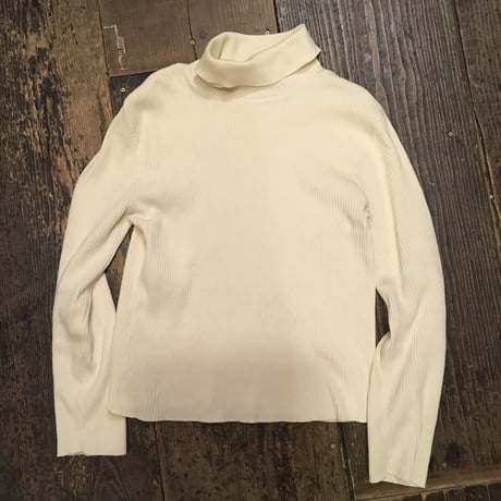 [USED] リブ入りCOTTONタートルネック
