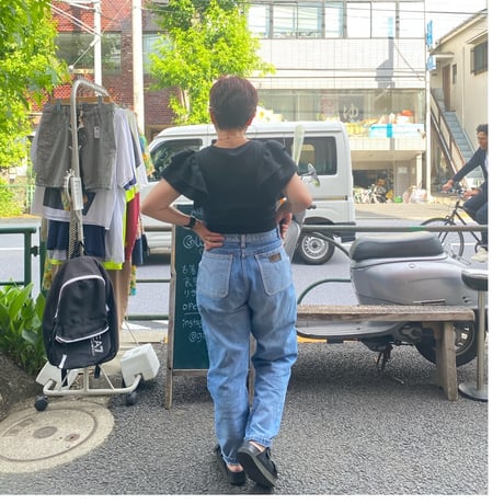 [USED] リブフリル♡トップス