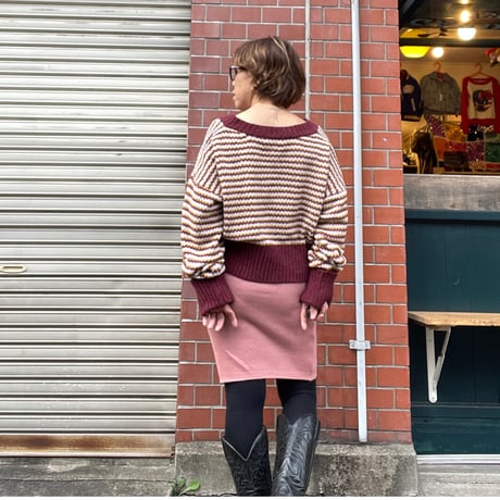 [USED]Vネックショート丈ニット ♡