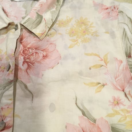 [USED]花柄リネンシャツ