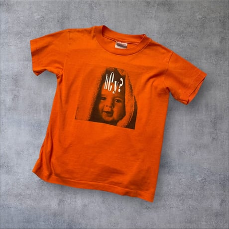 [USED] 90's hey Baby Orange チビ Tee kids size 🍊