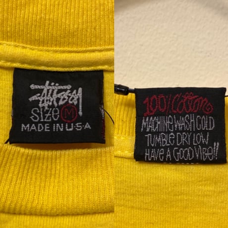 [USED] 90's STUSSY S/S Tee！(YELLOW)