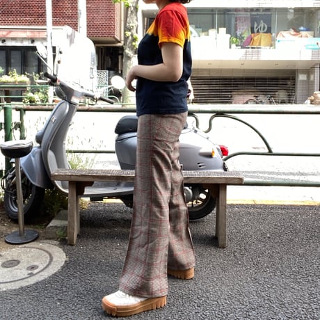 [USED] 千鳥柄 フレアPANTS