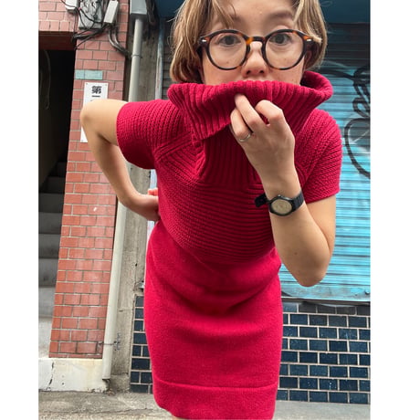 [USED]TOMMY HILFIGER ❤️タートルミニワンピース