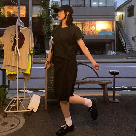 [USED] LINEN BLACK ワンピース🖤