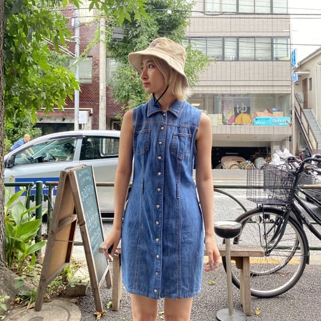 [USED] "GUESS JEANS" DENIM ONE-PIECE💙