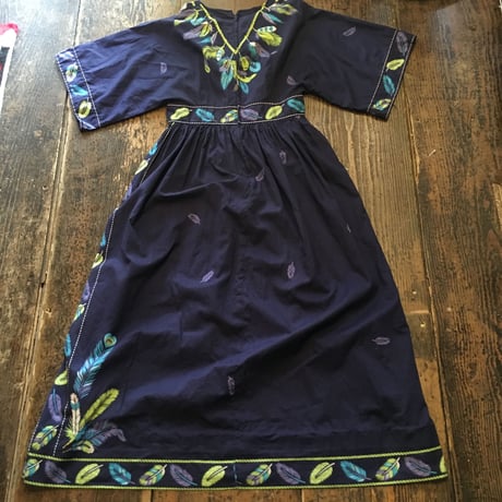 [USED]Feather柄ワンピース