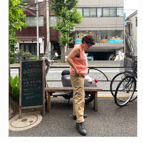 [USED]  サーモンピンク ノースリーブTee