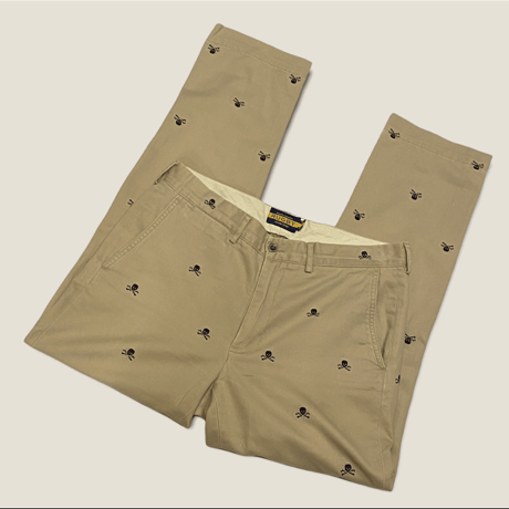 [USED] Ralph Lauren ”RUGBY” 刺繍 COTTON PANTS